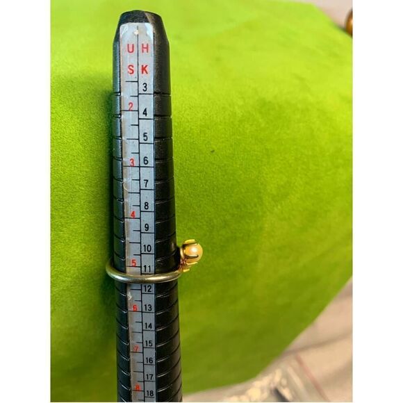 Lovely Genuine Two-Pearl ring set in Gold plate, Vintage - Picture 3 of 3